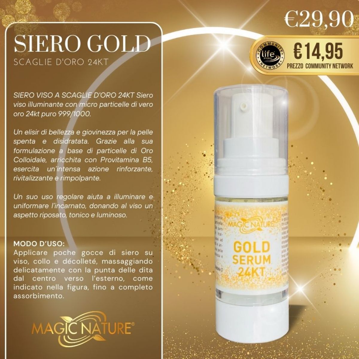 SIERO GOLD SCAGLIE D'ORO 24KT 30 ML