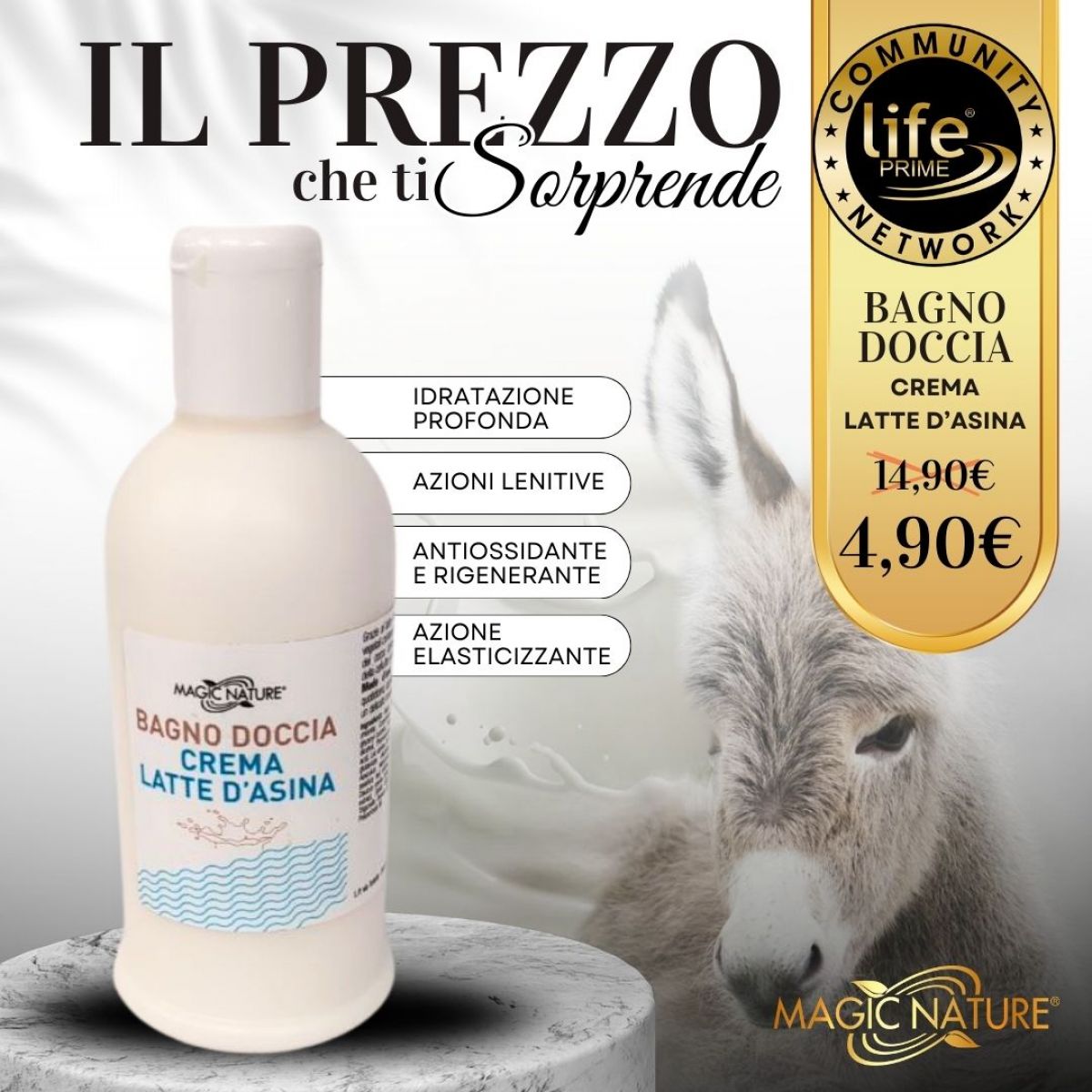 BAGNO DOCCIA LATTE D'ASINA