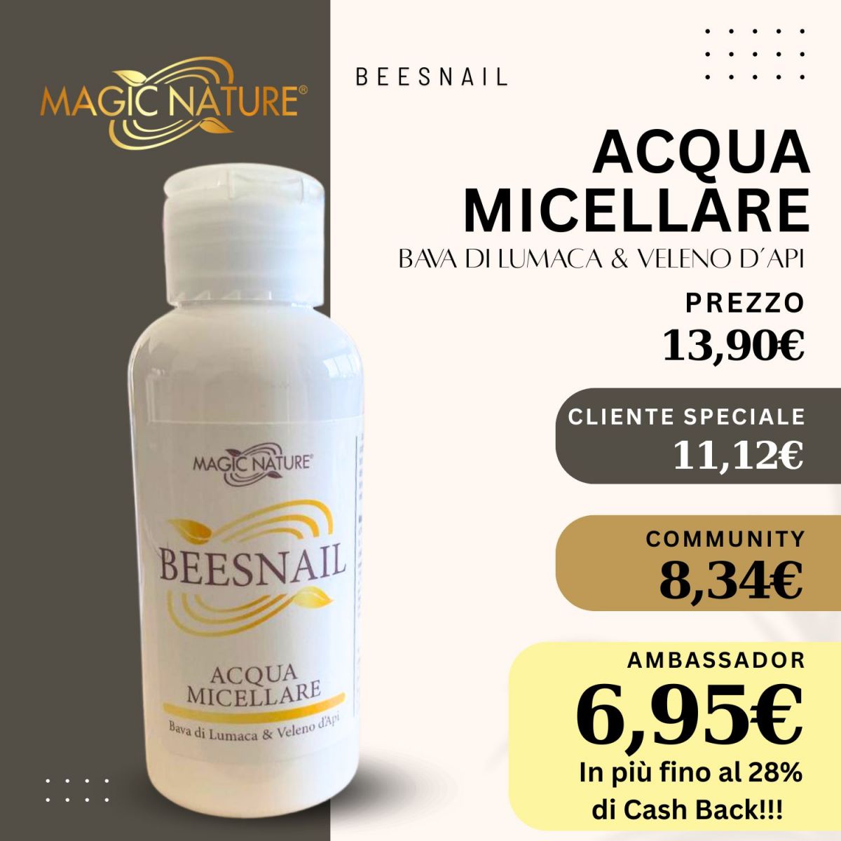 ACQUA MICELLARE BEESNAIL 100 ML