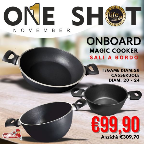 MAGIC ON BOARD: CASSERUOLA 20 24 PERFECTA + TEGAME 28 FLO PERFECTA