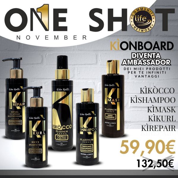 KI TOUR ON BOARD: KIKOCCO INSTANT LAMINATION 100 ML + KI-SHAMPOO + KI-MASK + KI-REPAIR + KI-KURL