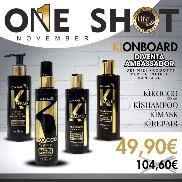 KI TOUR ON BOARD: KIKOCCO INSTANT LAMINATION 100 ML + KI-SHAMPOO + KI-MASK + KI-REPAIR