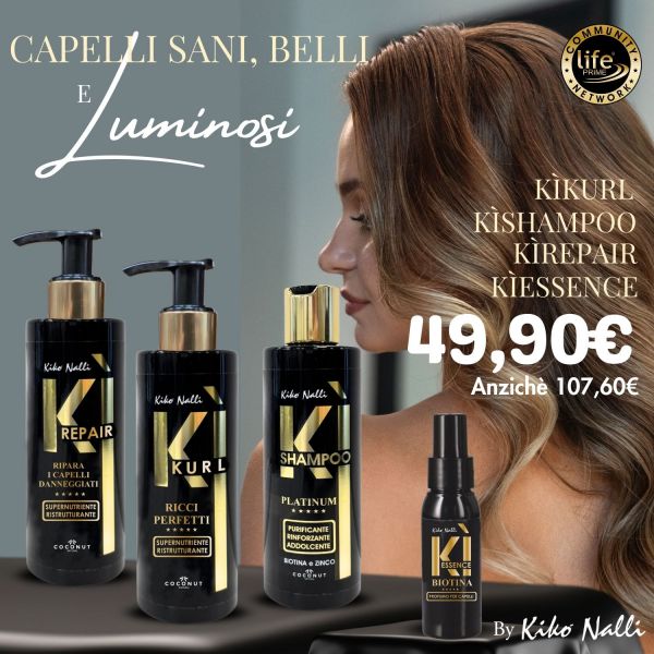 KIT ON BOARD: KI-KURL + KI-REPAIR + KI-SHAMPOO + KI-ESSENCE