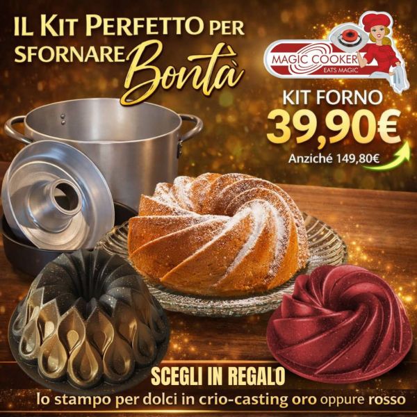 KIT FORNO + CIAMBELLIERA BIANCO/ROSSA