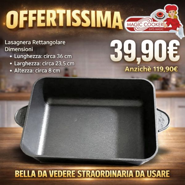 LASAGNERA 38 DIAMANTE TORNITA (TEGAME RETTANGOLARE)