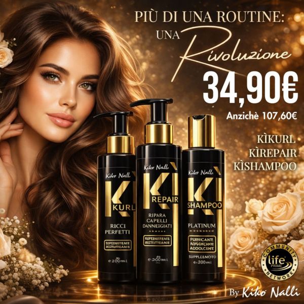 KIT KI-KURL+ KI-SHAMPOO + KI-REPAIR