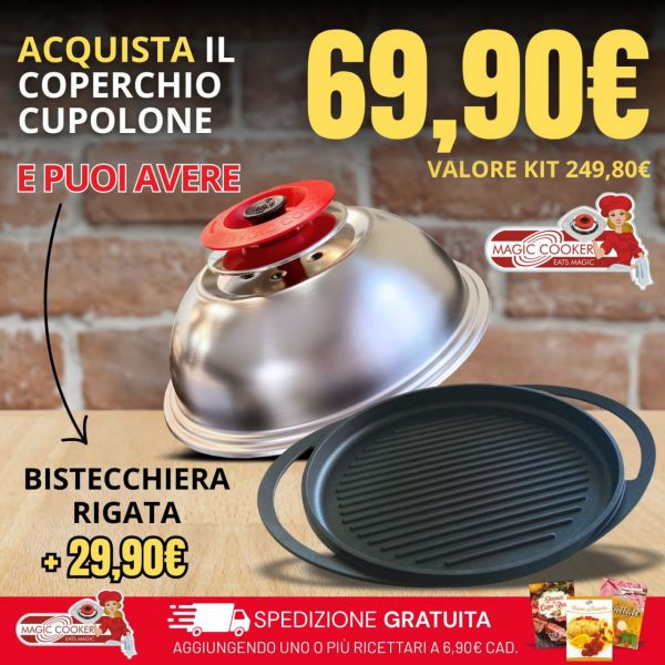 KIT ON BOARD: ART CUPOLA SANPIETRO CLASSIC + GRILL RIGATA 42x34