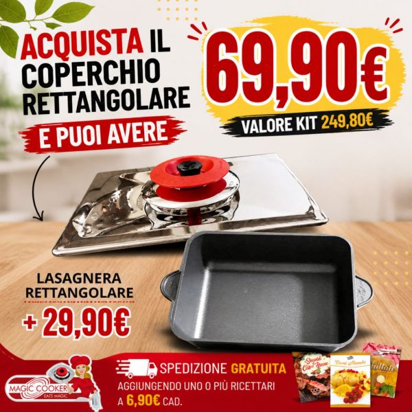 KIT ON BOARD: ART RETTANGOLARE CLASSIC + TEGAME RETTANGOLARE BLACK DIAMOND