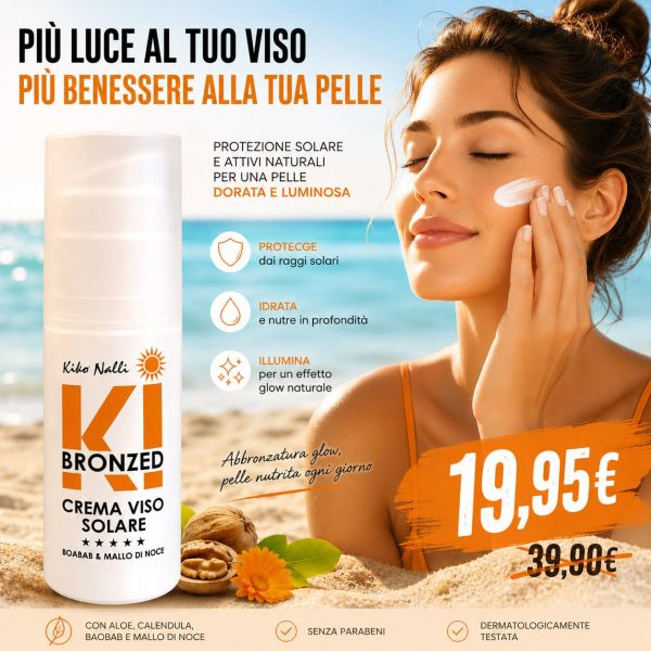 CREMA VISO SOLARE 50 ML Kì BRONZED BOABAB&MALLO DI NOCE
