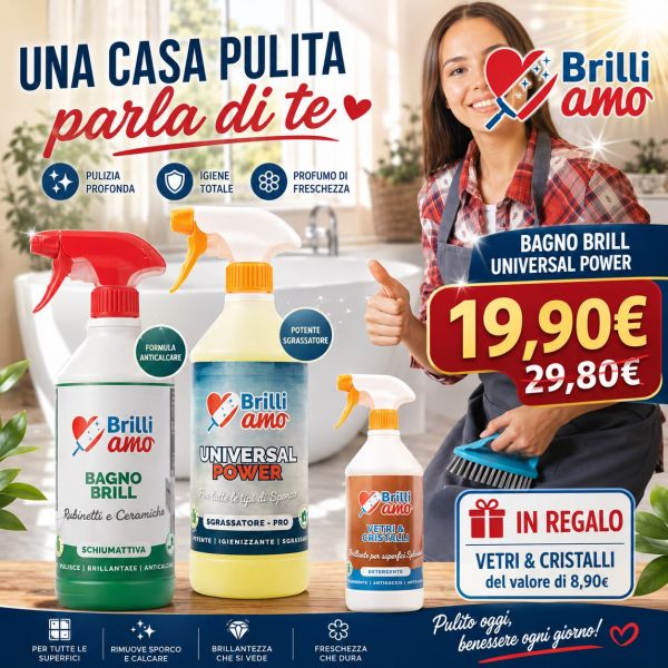KIT BAGNOBRILL + UNIVERSAL POWER + VETRI E CRISTALLI