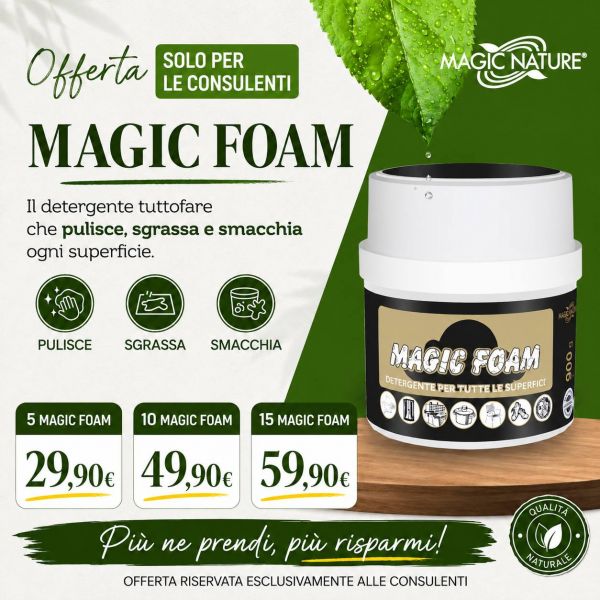 KIT 15 PZ  CREMA DETERGENTE MAGIC FOAM 900 GRAMMI 