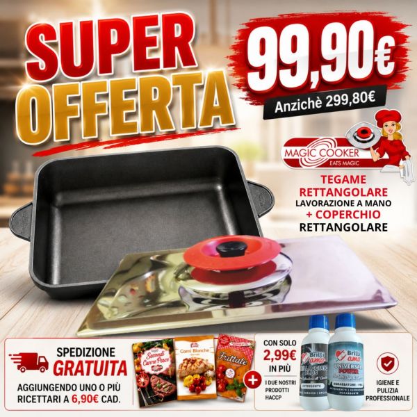 KIT BLACK DIAMOND: ART RETTANGOLARE CLASSIC + TEGAME RETTANGOLARE