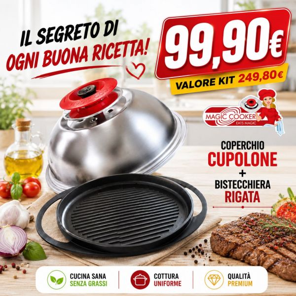 ART CUPOLA SANPIETRO CLASSIC + GRILL RIGATA 42x34
