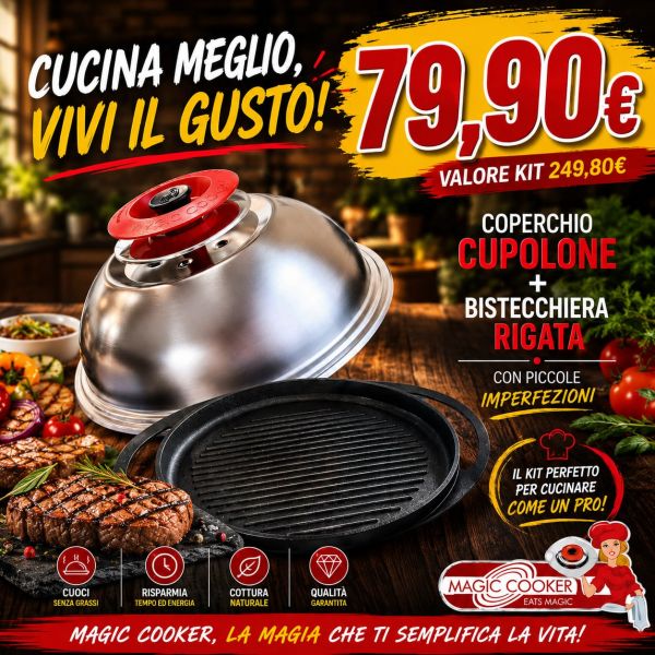 ART CUPOLA SANPIETRO CLASSIC + GRILL RIGATA 42x34 'imperfezione'