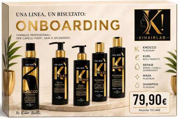 KIT ONBOARDING: KIKOCCO INSTANT LAMINATION 100 ML + KI-KURL + KI-REPAIR + KI-MASK + KI-SHAMPOO