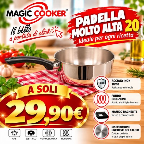 PADELLA MOLTO ALTA DOMUS DIAM. 20