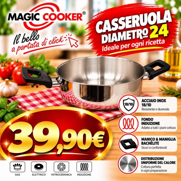 CASSERUOLA DOMUS 2 MANICI DIAM. 24