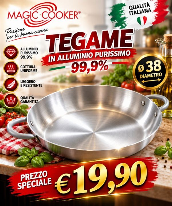 TEGAME IN ALLUMINIO PURISSIMO 99,9%