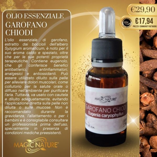 OLIO ESSENZIALE  GAROFANO CHIODI 20 ML