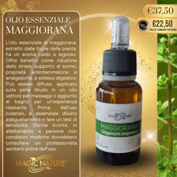 OLIO ESSENZIALE MAGGIORANA PURO 20 ML