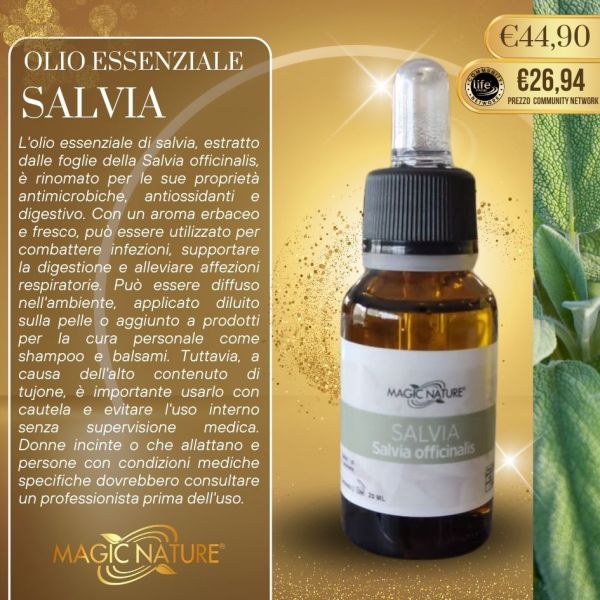 OLIO ESSENZIALE SALVIA PURO 20 ML