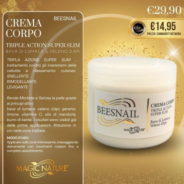 CREMA BEESNAIL EMULS.CORPO 250 ml TRIPLE ACTION