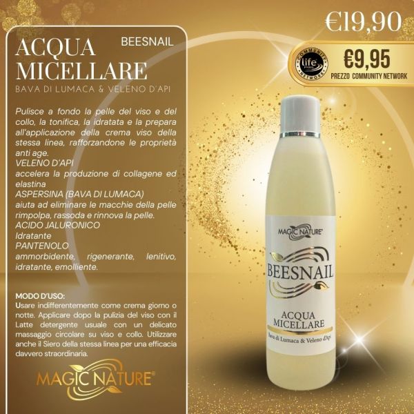 ACQUA MICELLARE BEESNAIL 250 ML VELENO APE