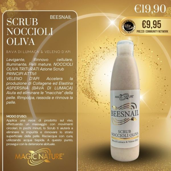 SCRUB BEESNAIL NOCCIOLI OLIVA 250 ML