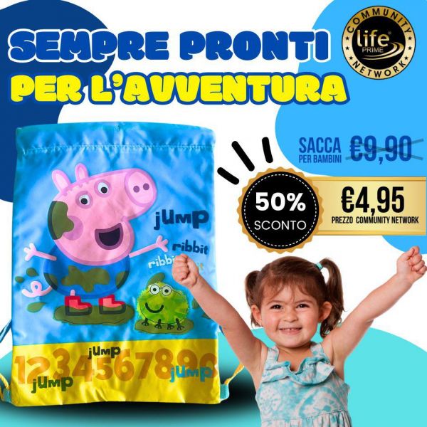 SACCA PER BAMBINI PEPPA PIG