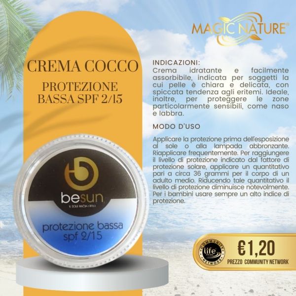 CAMPIONCINO CREMA COCCO PROTEZIONE BASSA