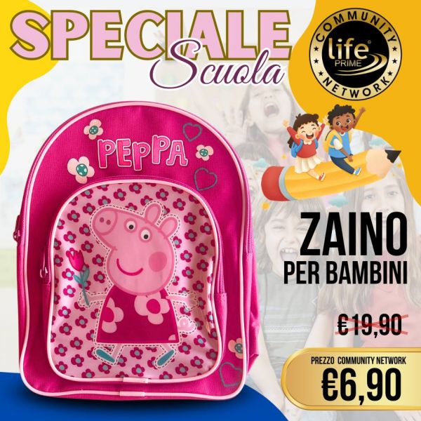 ZAINO CON TASCA PEPPA ROSA 