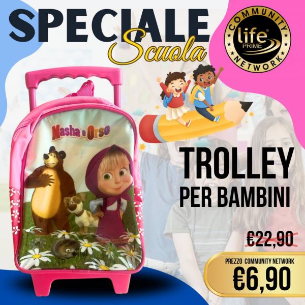 TROLLEY MASHA E ORSO BIANCO 