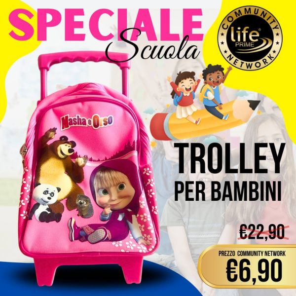 TROLLEY  MASHA E ORSO ROSA        