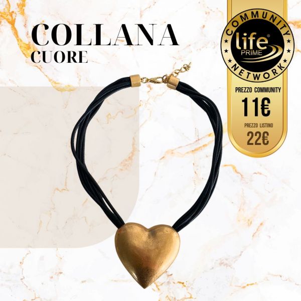 COLLANA CUORE COLORE NERO