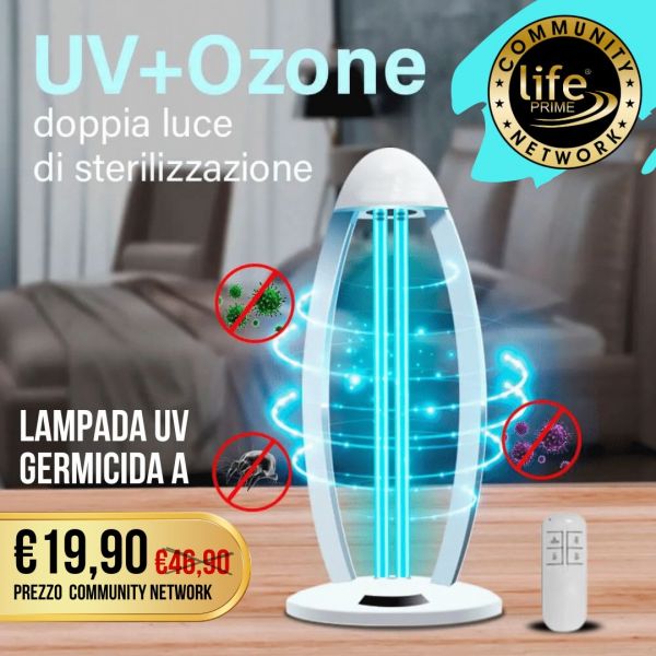 LAMPADA GERMICIDA UV E OZONO DA 38 W