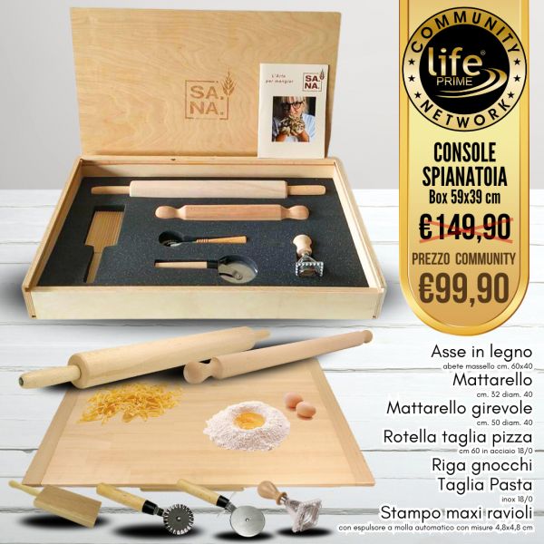 CONSOLE ASSE PASTA  CON ACCESSORI 