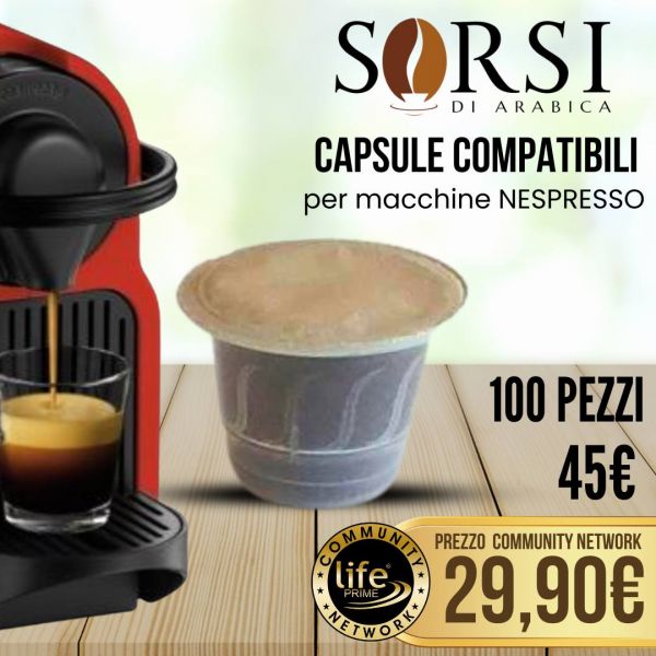 CAFFE' SORSI 100 PZ PER MACCHINE NESPRESSO