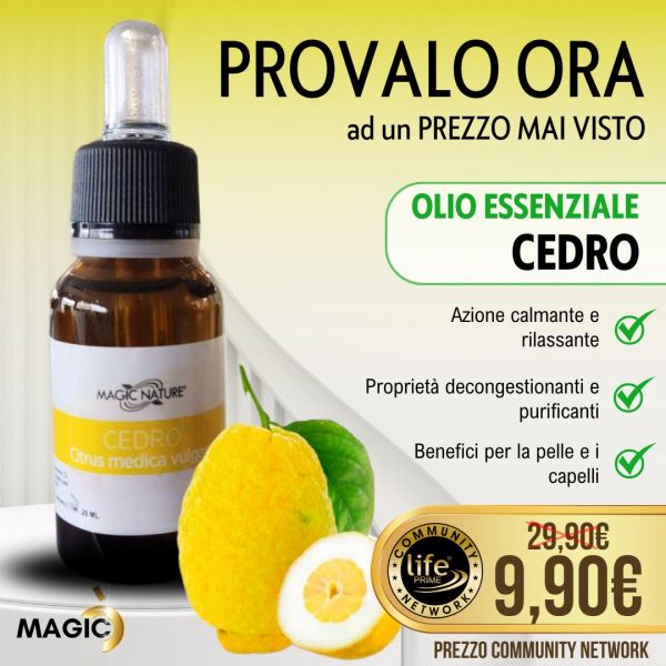 OLIO ESSENZIALE CEDRO PURO 20 ML