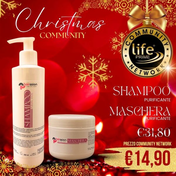 KIT: SHAMPOO PURIFICANTE 250 ML + MASCHERA PURIFICANTE 250 ML