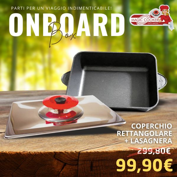 ON BOARD KIT COOKER: ART RETTANGOLARE CLASSIC + TEGAME RETTANGOLARE BLACK DIAMOND