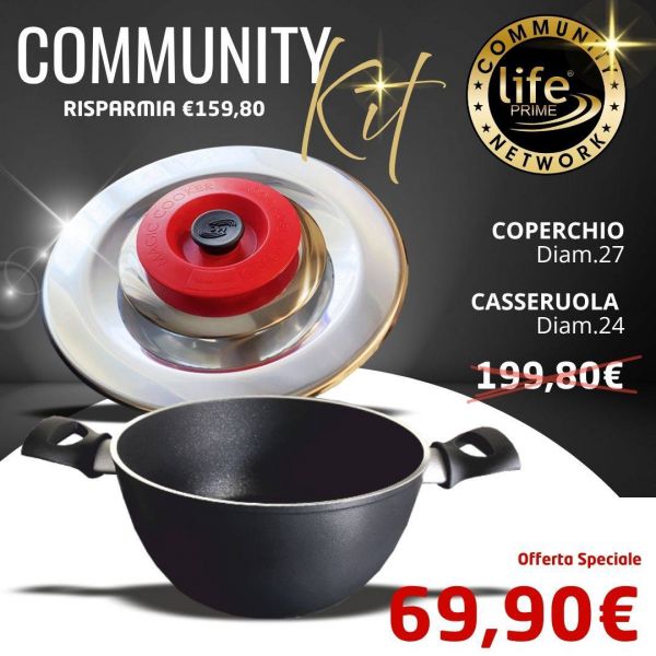 KIT ART TONDO 27 CLASSIC + CASSERUOLA 24 PERFECTA H 11,5