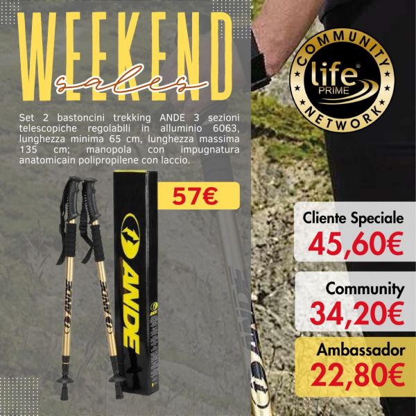 SET 2 BASTONCINI TREKKING ANDE