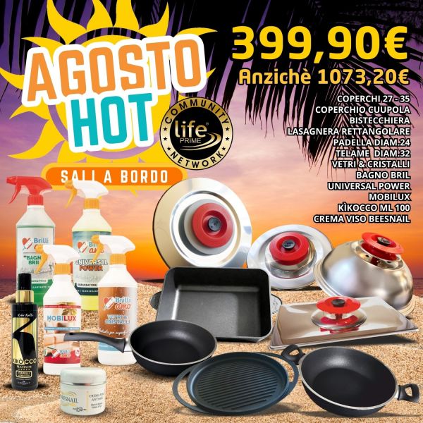 KIT ON BOARD: ART TONDO 27 - 35 CLASSIC + ART CUPOLA SANPIETRO CLASSIC + TEGAME 24 1 MANICO 4MM H7 INDUZIONE + TEGAME 32 INDUZIONE 2 MANIGLIE PERFECTA + GRILL RIGATA 42x34 2 MANICI + KIT BLACK DIAMOND: ART RETTANGOLARE CLASSIC + TEGAME RETTANGOLARE + UNIV