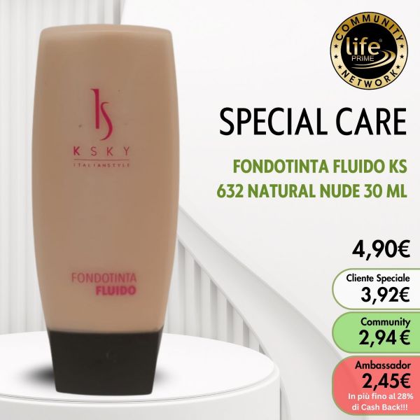 FONDOTINTA FLUIDO KS 632 NATURAL NUDE 30 ML