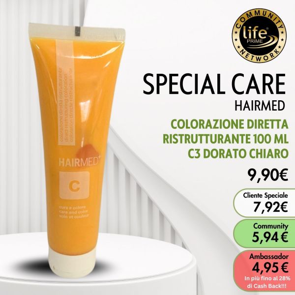 HAIRMED COLORAZIONE DIRETTA RISTRUTTURANTE 100 ML C3 DORATO CHIARO