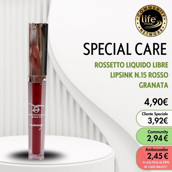 ROSSETTO LIQUIDO LIBRE LIPSINK N.15 ROSSO GRANATA
