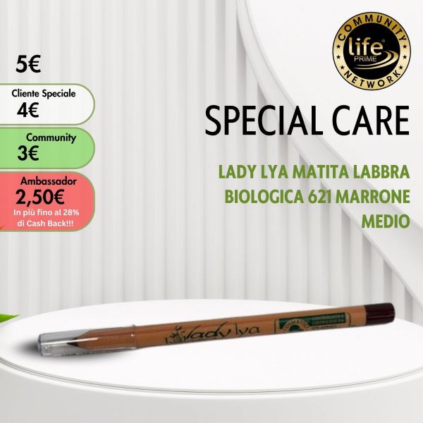 LADY LYA MATITA LABBRA BIOLOGICA 621 MARRONE MEDIO