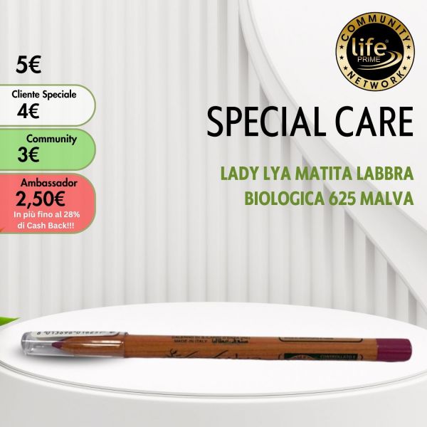 LADY LYA MATITA LABBRA BIOLOGICA 625 MALVA