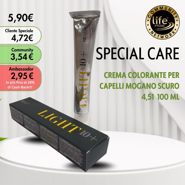 CREMA COLORANTE PER CAPELLI MOGANO SCURO 4,51  100 ML