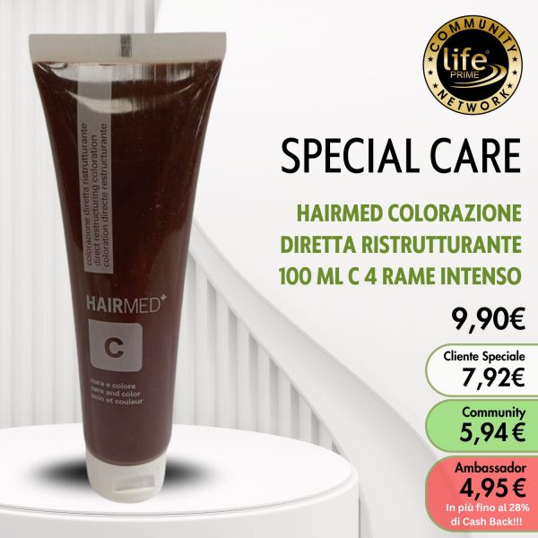 HAIRMED COLORAZIONE DIRETTA RISTRUTTURANTE 100 ML C 4 RAME INTENSO